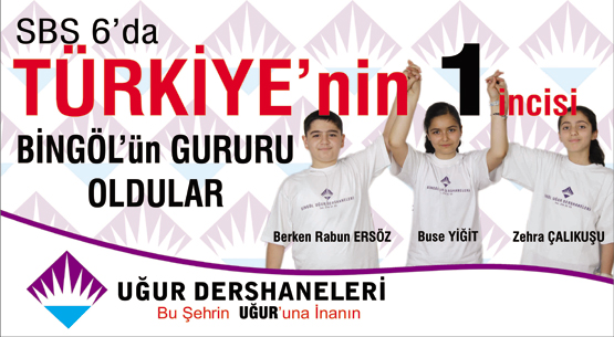 Uğur dershanesi`nin 3 öğrencisi türkiye birincisi