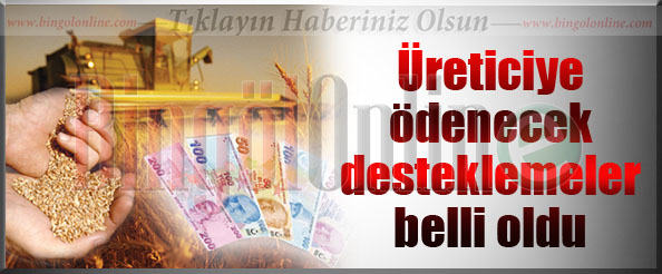Üreticiye ödenecek desteklemeler belli oldu