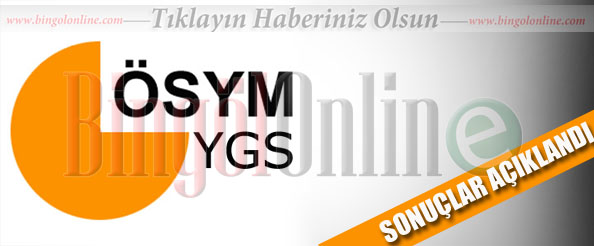 Ygs sonuçları açıklandı