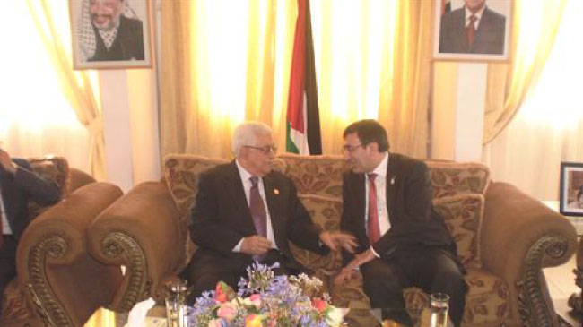 Yılmaz, mahmud abbas`la görüştü