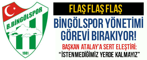 Yönetim görevi bırakıyor