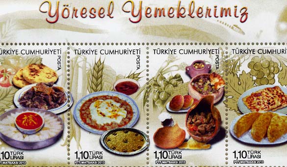 Yöresel yemekler ptt pullarında