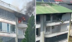 Bingöl`de apartman yangını